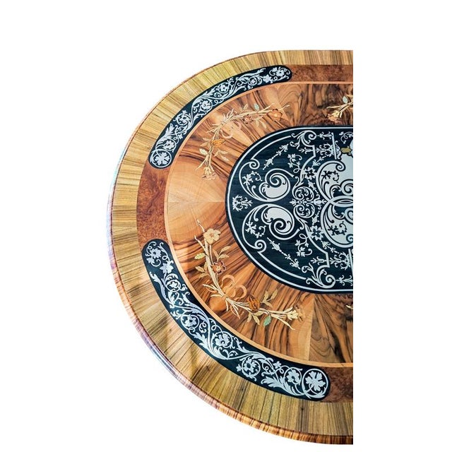 Vintage Marquetry Dining Table, 1900s For Sale - Image 4 of 18
