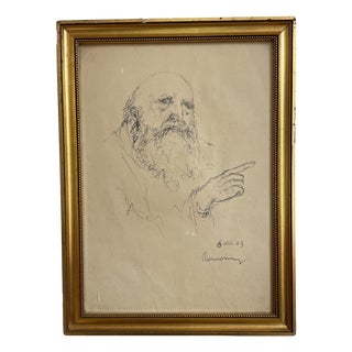 Dieudonné Damoiseaux, Portrait, 1963, Drawing on Paper For Sale