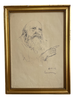 Dieudonné Damoiseaux, Portrait, 1963, Drawing on Paper