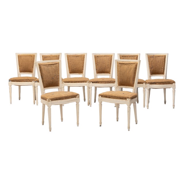 French Dining Chairs, 1930, Set of 8 For Sale