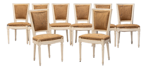 French Dining Chairs, 1930, Set of 8