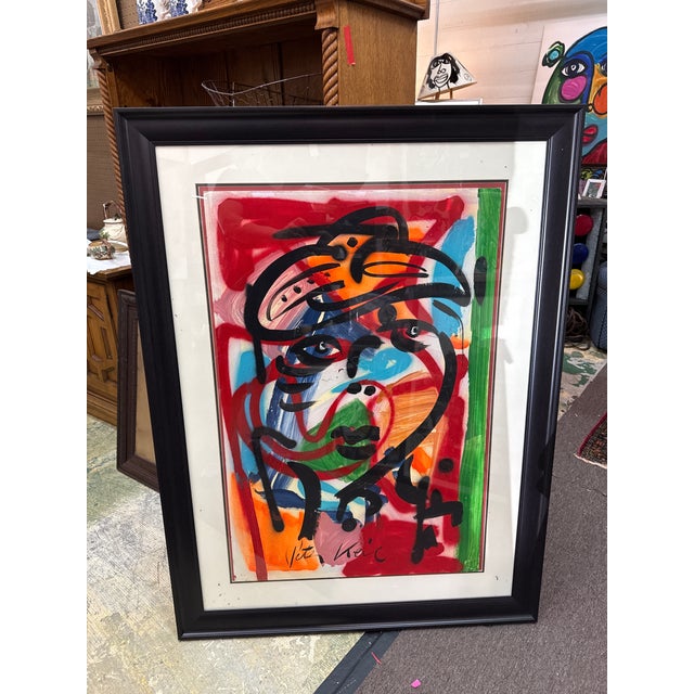 Fantastic original Graffiti Painting by Peter Keil. This unique piece depicts a abstract face with unusual graffiti style....