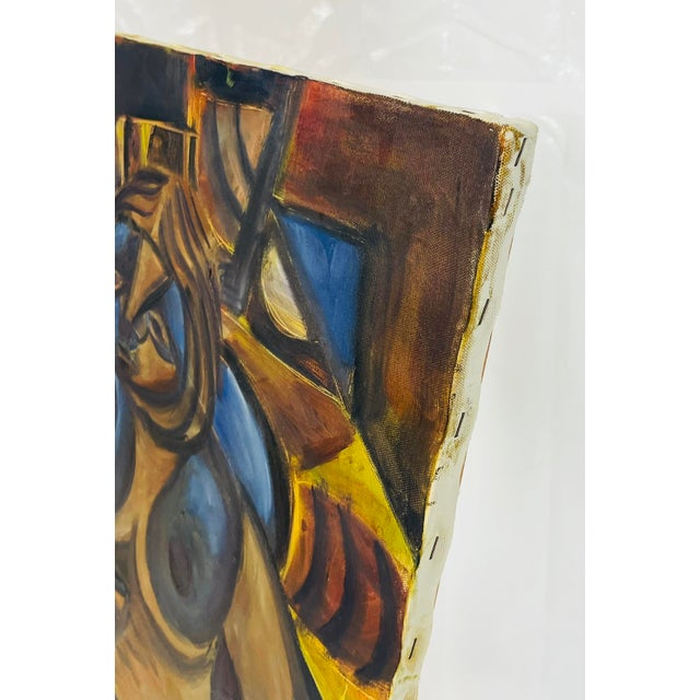 Romeo Tabuena Signed 1983 Abstract Figurative Oil on Canvas Filipino Art For Sale - Image 13 of 17