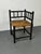 Brown Antique Bobbin Oak and Rush Side Chair, 1900s For Sale - Image 8 of 10