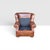 1990s English Churchill Leather Armchair With Rolled Arms & Brass Nailhead Trim For Sale - Image 10 of 12