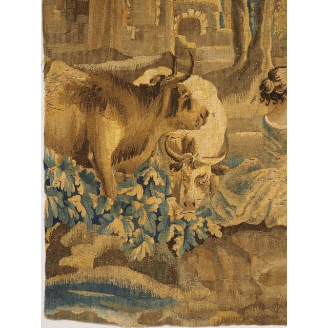 18th Century 18th Century French Aubusson Park Scene Tapestry For Sale - Image 5 of 18