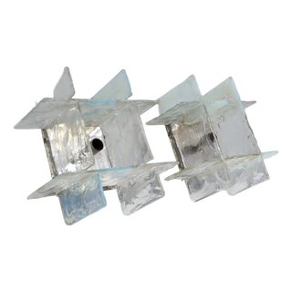 Murano Glass Sconces from Mazzega, 1960s, Set of 2 For Sale