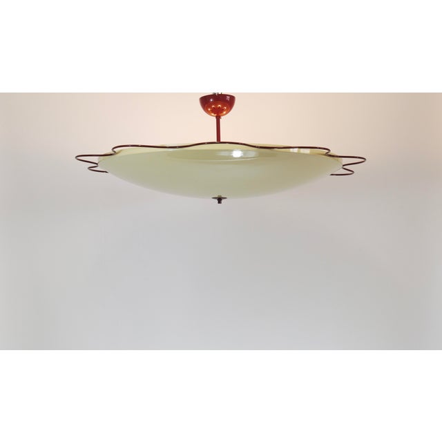 1950s Large Mid-Century Modern Flush Mount from Filmcasino Vienna, 1950s For Sale - Image 5 of 18