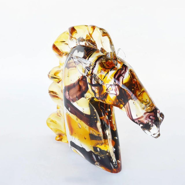 1980s Set of Three Murano Horses Head Sculptures by Sergio Costantini, 1980s For Sale - Image 5 of 13