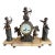 Antique 3 Piece Garniture Clock Set For Sale