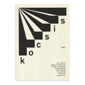 1971 Imre Kocsis 'Graphik' Vintage Black & White Lithograph