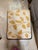 Vintage Queen Anne Style Footstool Features Dark Wood Cabriole Legs With Pad Feet and an Off-White Cushion Upholstered in a Yellow Leaf Pattern For Sale - Image 4 of 8
