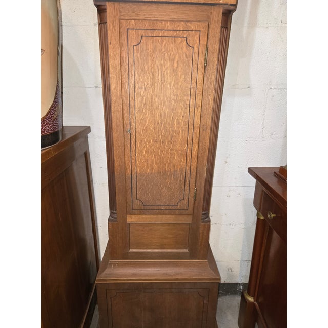 Wood Early 19th Century Scottish Longcase Clock by J. Ritchie of Cupar, Fife – Painted Dial For Sale - Image 7 of 10