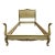 Vintage Twin Size French Provincial Louis XV Style French Bisque Cream Bed For Sale