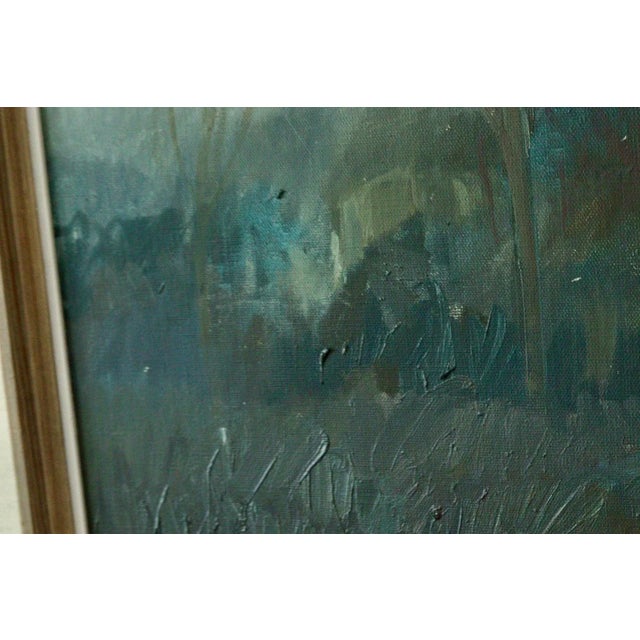 Hildegard Falk, Winter Landscape, 1960s, Oil on Canvas, Framed For Sale - Image 6 of 11
