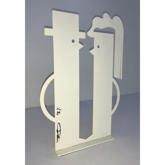 White Painted Metal Sculpture by Riccardo Dalisi, Italy, 1980s For Sale - Image 13 of 18