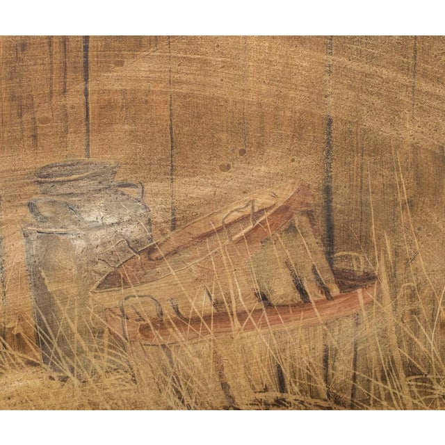 Brown Jon Legere "Standing Still" Oil on Canvas For Sale - Image 8 of 12