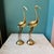 Vintage Pair of Brass Etched Crane Statues For Sale - Image 4 of 7
