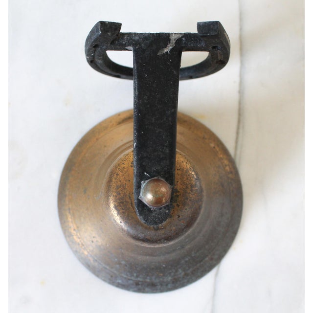 Metal Vintage Western Style Wall Mounted Dinner Bell W/ Horse Shoe Motif For Sale - Image 7 of 7