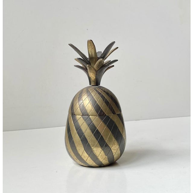 Vintage Hollywood Regency Brass Pineapple Trinket, 1970s For Sale - Image 3 of 8