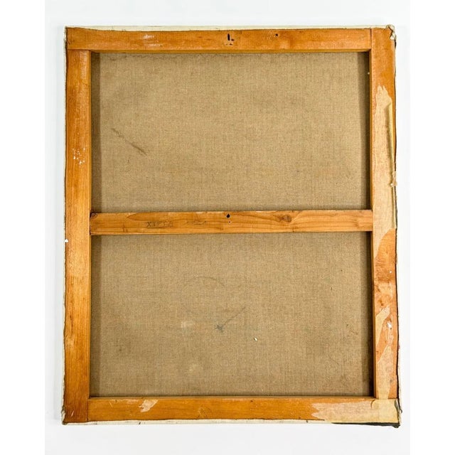 1980s French Abstract Painting of a Woman For Sale - Image 4 of 6