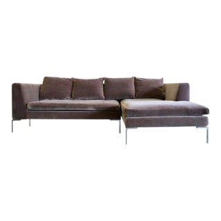 Charles Sofa by Antonio Citterio for B&b Italia in Mohair For Sale
