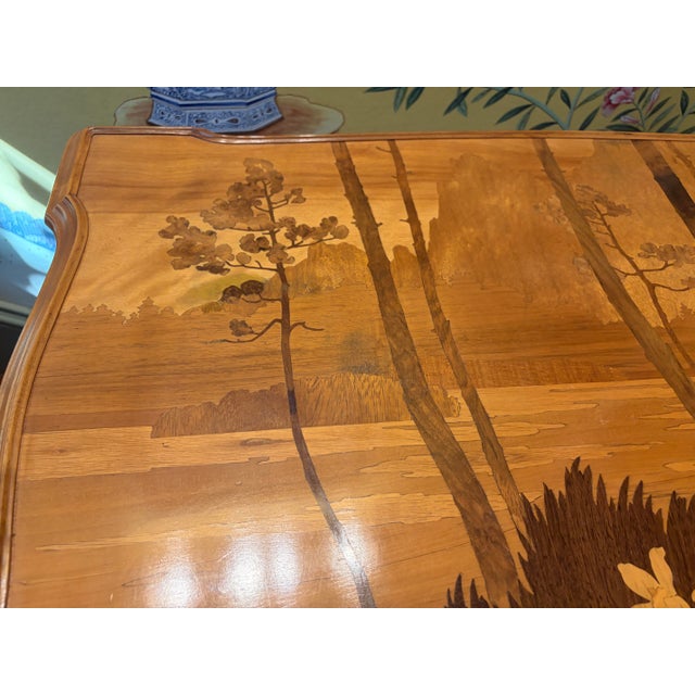 Antique Inlaid Marquetry Art Nouveau Table by Émile Gallé For Sale - Image 11 of 12
