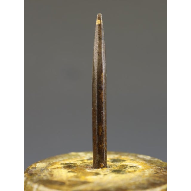 18th-Century Neoclassical Italian Giltwood and Polychrome Candlestick, 1800 For Sale - Image 16 of 18