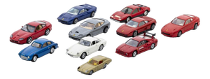 Miniature Ferrari Cars, Set of 10