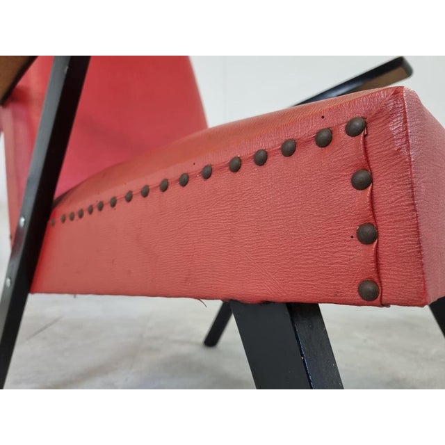 Black Vintage Armchairs, Belgium, 1960s, Set of 2 For Sale - Image 8 of 9