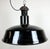 Mid-Century Industrial Black Enamel Factory Lamp, 1950s For Sale - Image 6 of 15