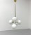 Kaiser Leuchten Sputnik in brass and metal with 6 Opaline Bulbs, Germany, 1970's Fantastic combination of materials and...