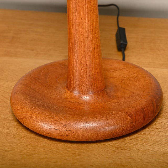Wood Large Scandinavian Modern Floor Lamp in Teak from Dyrlund, 1970s For Sale - Image 7 of 11