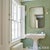 Schumacher Schumacher Edwin Stripe Medium Wallcovering In Sage For Sale - Image 4 of 5