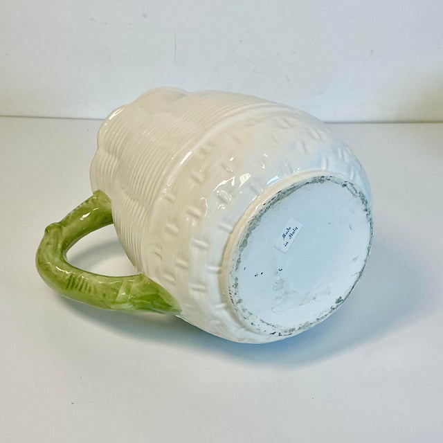 1980s Vintage Italian Hollywood Regency Arts & Crafts Strawberry Pitcher For Sale - Image 12 of 13