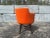 1950s Mid Century Orange and Black Swivel Arm Chair Attributed to Edward Wormley Dunbar For Sale In Miami - Image 6 of 12