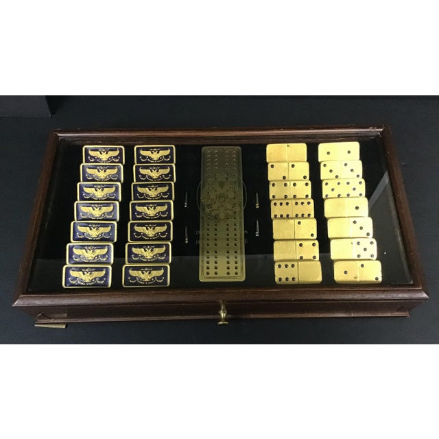 The Franklin Mint House of Faberge Imperial 22 K Gold Plated Dominoes