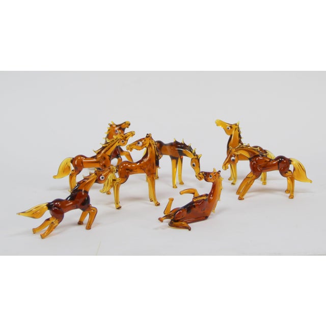 1960s Horse Figurines in Murano Glass, 1960s, Set of 8 For Sale - Image 5 of 5