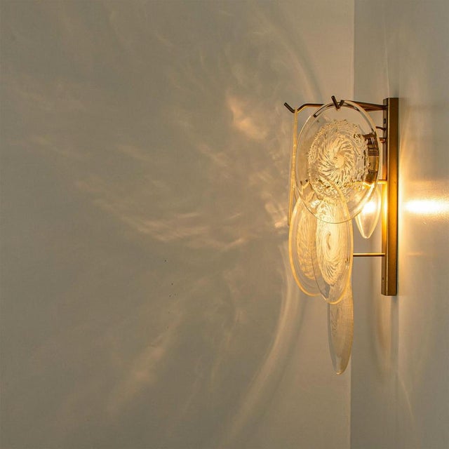 Glass Disc Wall Lights attributed to Vistosi, Italy, 1960s, Set of 2 For Sale - Image 14 of 16