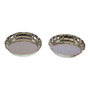 1970’s Vintage/New Pair of Silver Fluted Bonbon Dishes by Frank Cobb in Sheffield-England