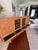 Danish oak sideboard with leaded glass doors, early-to-mid 20th century. Beautifully figured quartersawn oak throughout,...