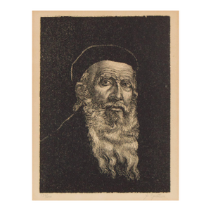 Jehudo Epstein, Portrait of a Rabbi, Judaica Print