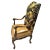 Howard Miller Late 20th Century Empress Carlota' Louis XV Large Fauteuil - Carved Walnut Reupholstered With Otomi Hand Embroidery and Leather For Sale - Image 4 of 13