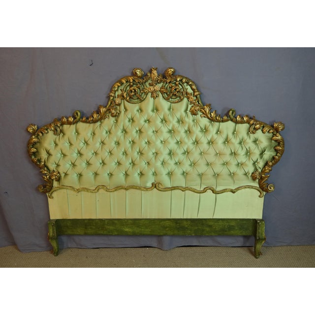 Louis XV Style Bed in Gilded Wood, 1950s For Sale - Image 11 of 13