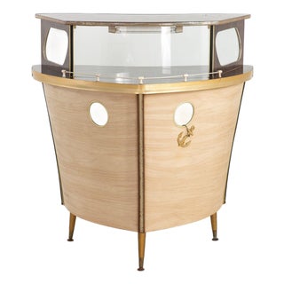 1960s Cocktail Bar in the Shape of a Boat Bow, England 1960s For Sale