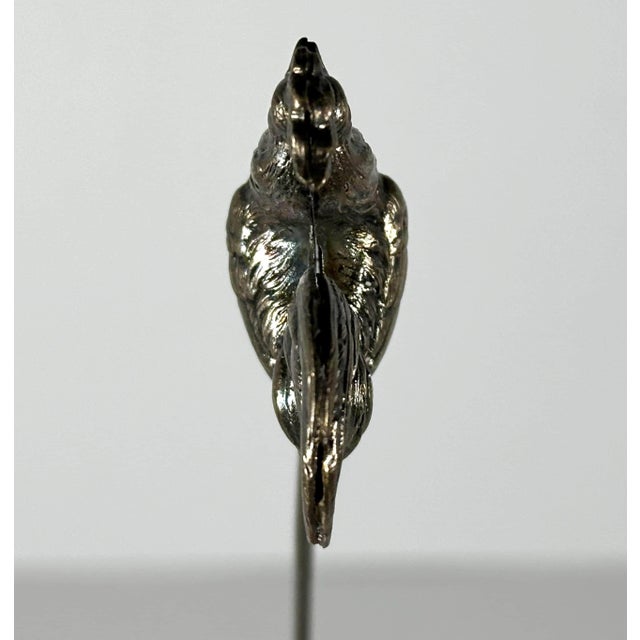 Early 20th Century Antique French Silver Plate Cockerel Skewer: Victorian Rooster Hatelet For Sale - Image 5 of 10