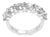 14K White Gold 3.0 Cttw Lab-Grown Diamond Shared Prong Set 6 Stone Band Ring (G-H Color, VS2-SI1 Clarity) - Ring Size 6 For Sale