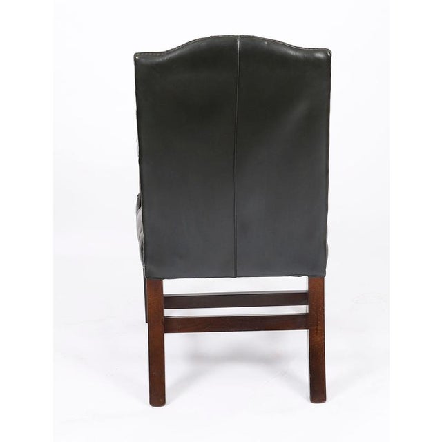 Vintage English Green Gainsborough Leather Desk Chairs, Set of 2 For Sale - Image 13 of 15