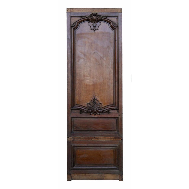 Wood Antique French Paneling - Louis Xv Style - Carved Oak - Ten Piece Set For Sale - Image 7 of 12