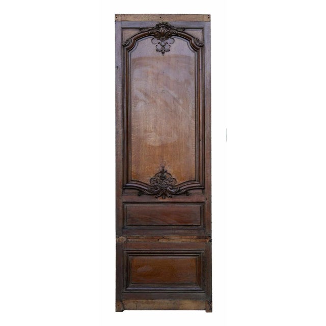 Wood Louis XV Style Carved Oak Antique French Paneling - Ten Piece Set For Sale - Image 7 of 12